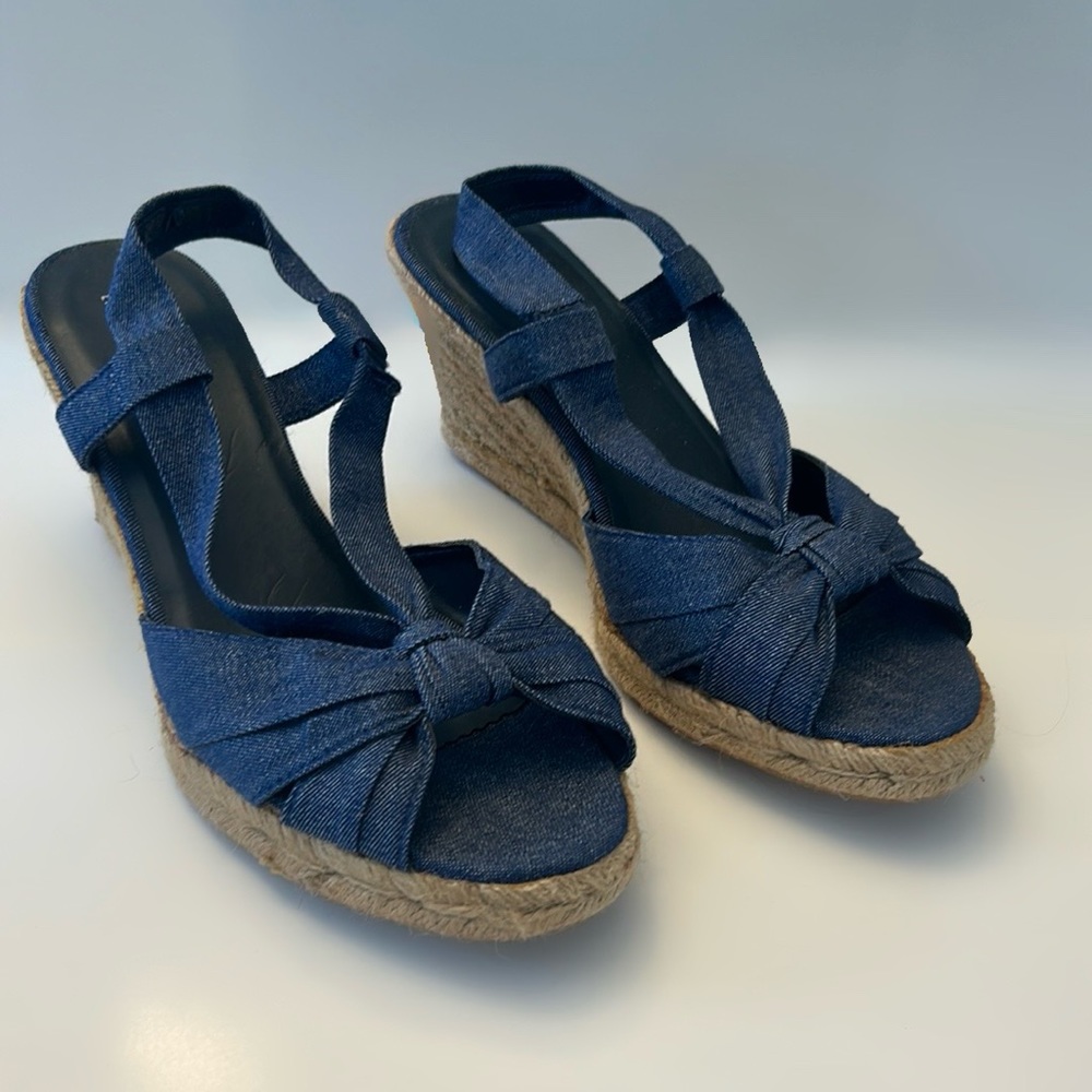 Sonoma blue wedge sandals